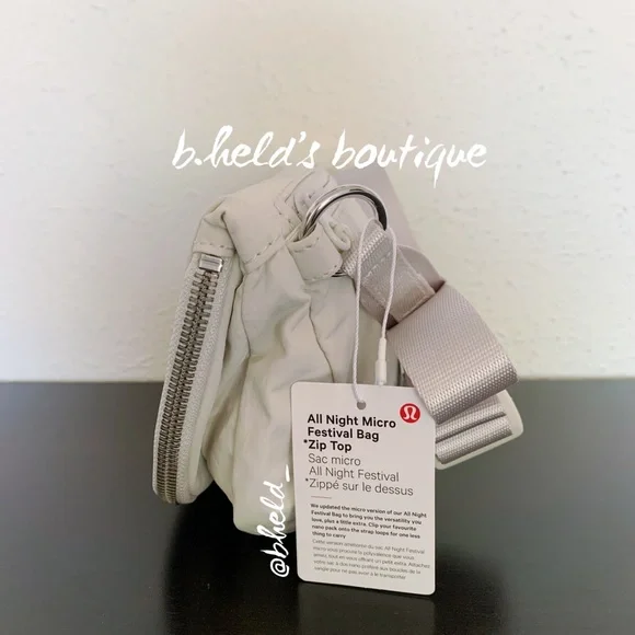 lululemon All Night Festival Bag *Zip Top *Micro in White  display picture 1